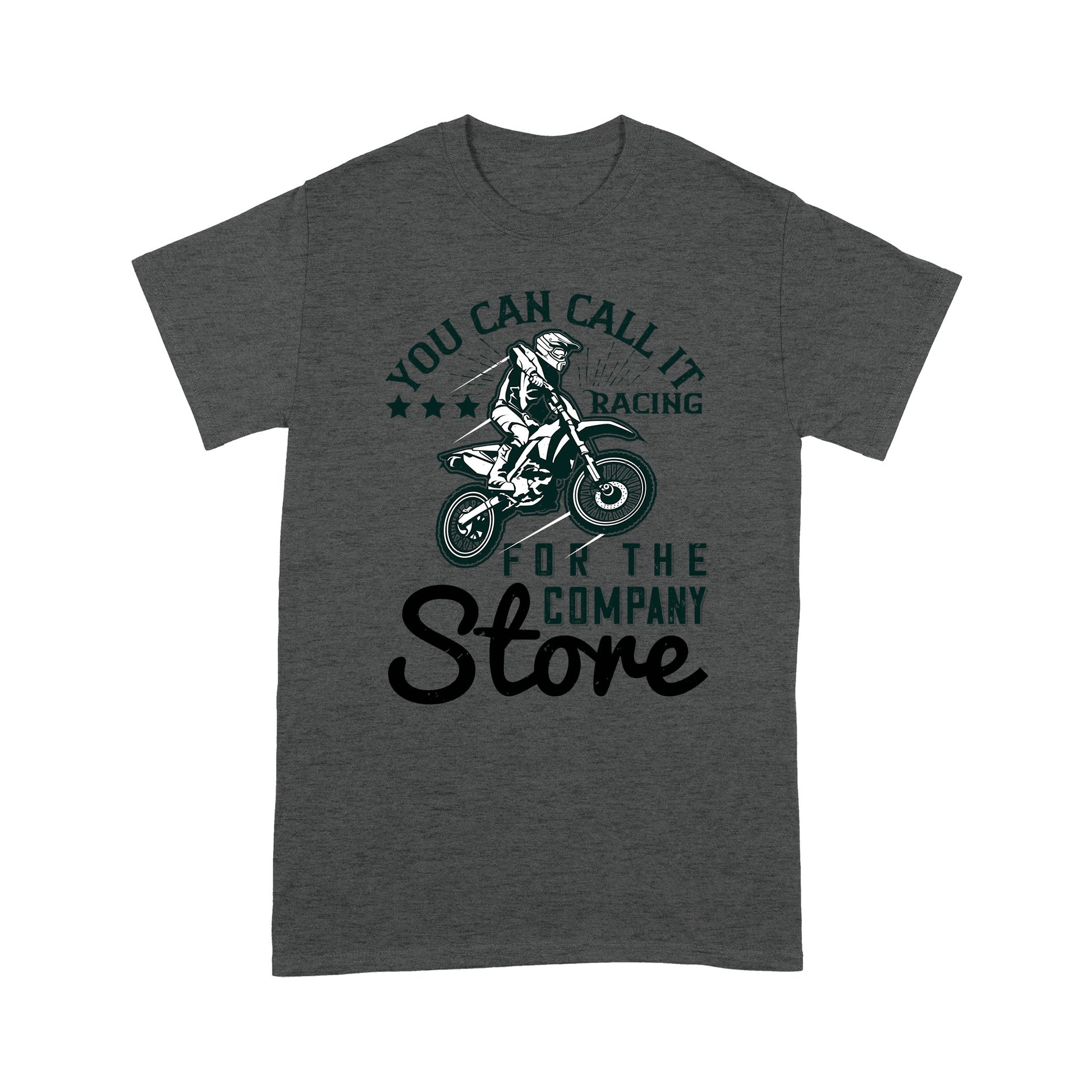litzzy You can call it Racing for the Company Store- Motorcycle T-Shirt | Made in US T-Shirt S Dark Heather Grey 