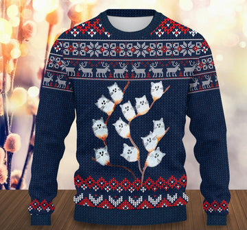 litzzy Cat Knitted Sweater, Gift for Cat Lovers, Cat Mom - KN039PA06 -  Best Gift For Christmas, Noel Malalan - Christmas Signature Sweater   