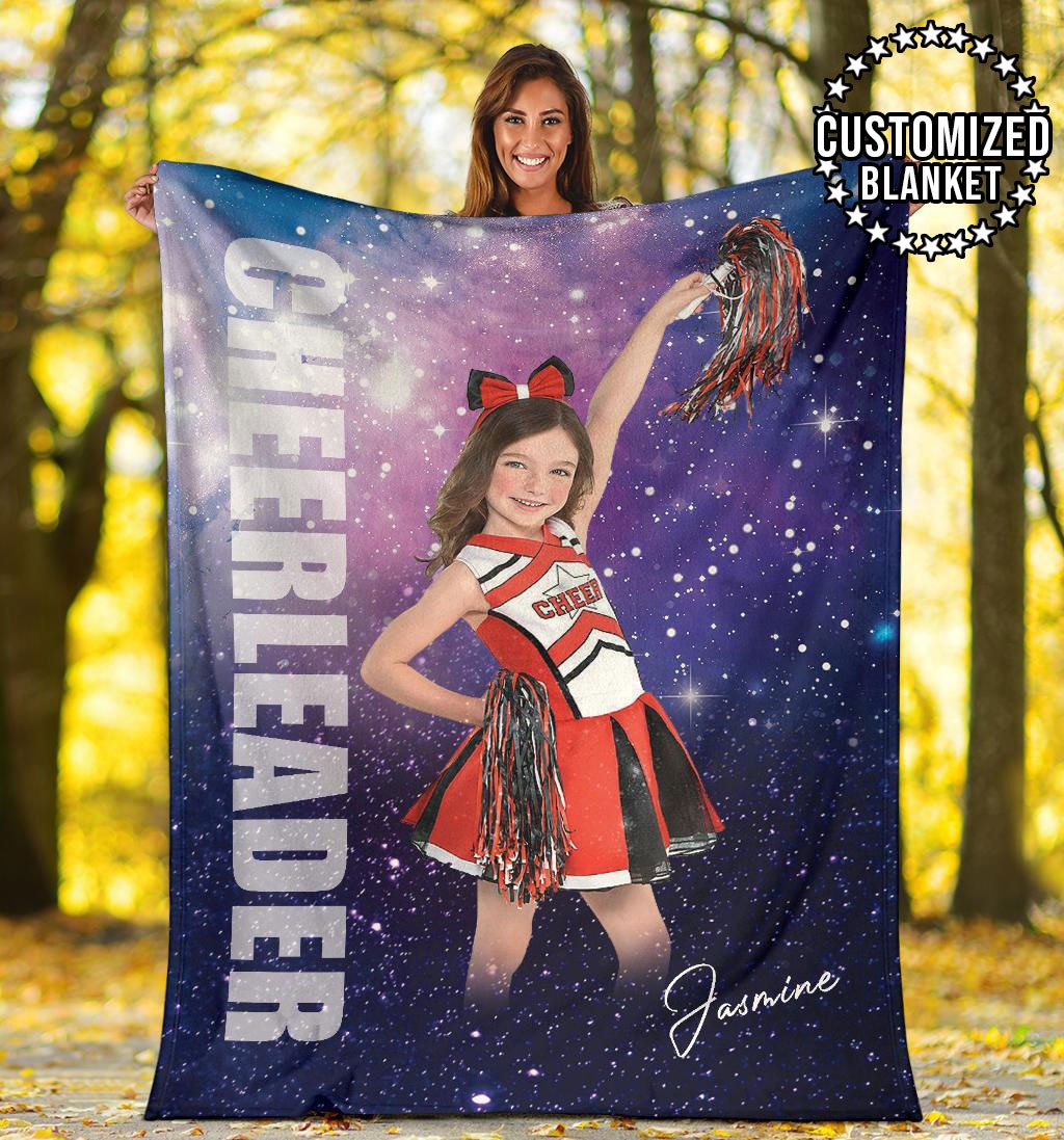 litzzy Personalized Sport Galaxy Fleece Blanket - Lath1011202 Quilt Blanket CHEERLEADER 50 x 60 