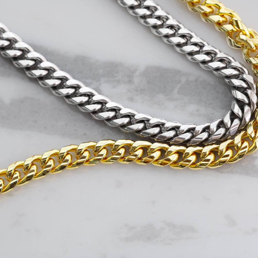 litzzy Cuban Link Necklace - My Basketball Son, Biggest Fan, From Mom - To My Son Gift Jewelry   