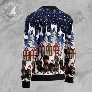 litzzy Dachshund Family TY0311 Ugly Christmas Sweater -  Best Gift For Christmas, Noel Malalan - Christmas Signature sweater   