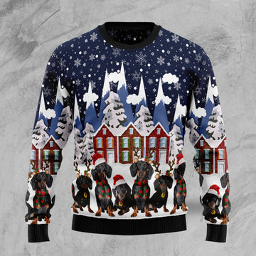 litzzy Dachshund Family TY0311 Ugly Christmas Sweater -  Best Gift For Christmas, Noel Malalan - Christmas Signature sweater   