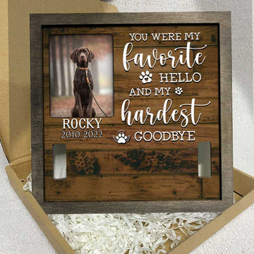 litzzy Personalized A Pet Picture Frames Memorial Dog, Don't cry for me Dog Lover Gift, Pet Memorial Gifts Pet Picture Frame   