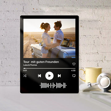 litzzy Scannable Music Code Acrylic Plaque Custom Photo Album Cover Acrylic Plaque Black  