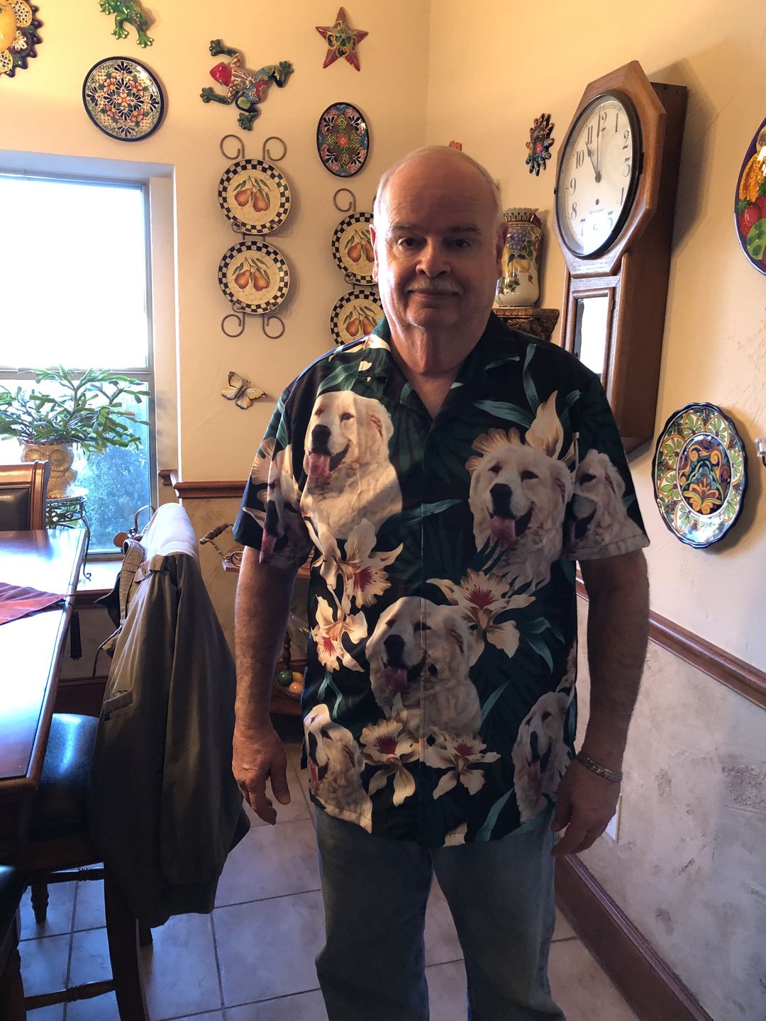 litzzy Custom Leaves & Flowers Pattern Short-Sleeve Hawaiian Shirt (Dark Green Color) Hawaii Shirt   