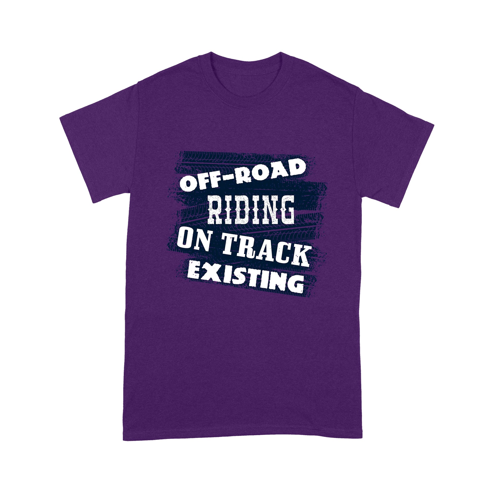 litzzy Off-road riding, on track, existing - Motorcycle T-Shirt | Made in US T-Shirt S Purple 
