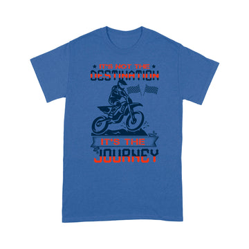 litzzy It's not the destination, it’s the journey-01 - Motorcycle T-Shirt | Made in US T-Shirt S Royal 