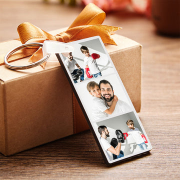 litzzy Customised Photo Keychain Double-Side Keyrings With Text Keychain   