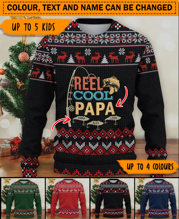 litzzy Fishing Personalized Knitted Sweater, Personalized Gift for Fishing Lovers, Personalized Christmas Gift - KN013PS03 -  Best Gift For Christmas, Noel Malalan - Christmas Signature Sweater   