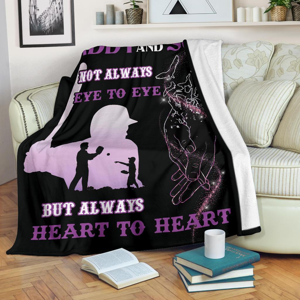 litzzy Baseball Daddy And Son Fleece Blanket - Laci071220 Quilt Blanket   