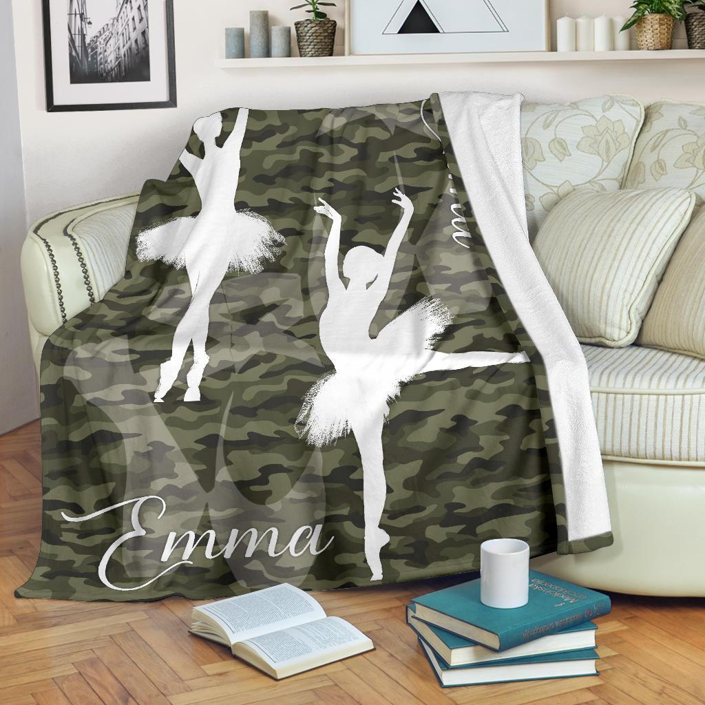 litzzy Personalized Ballet Fleece Blanket - Latg2311201 Quilt Blanket   