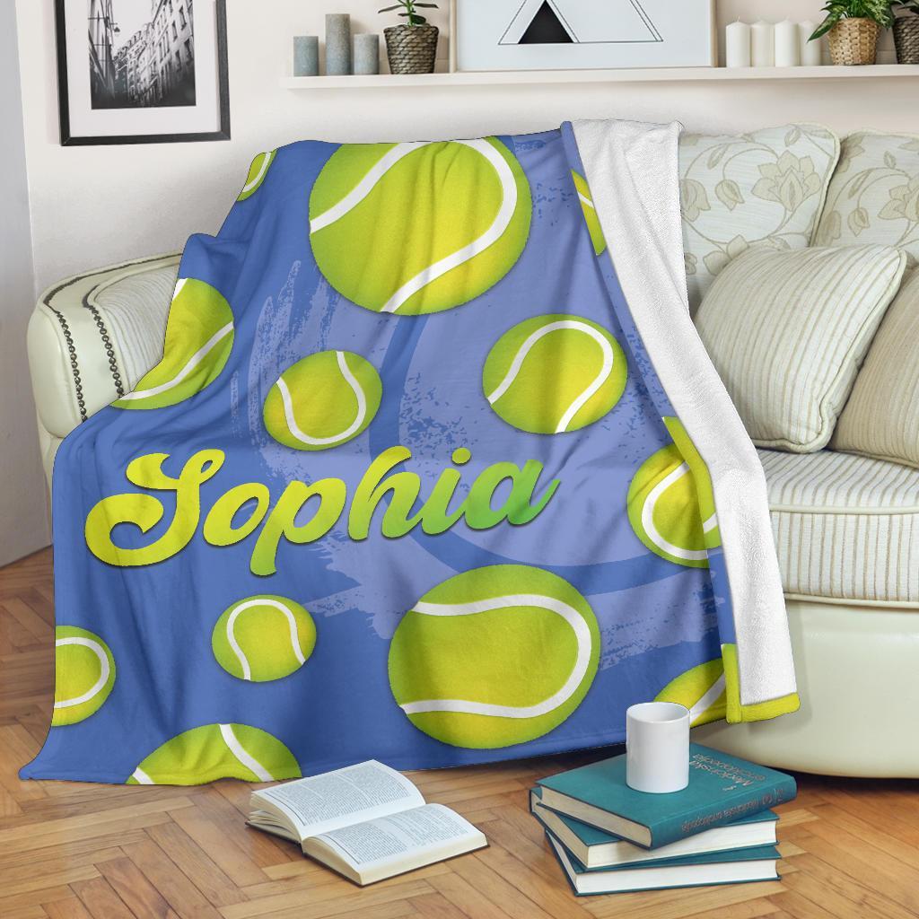 litzzy Personalized Tennis Fleece Blanket - Latg2311202 Quilt Blanket BLUE 60 X 80 