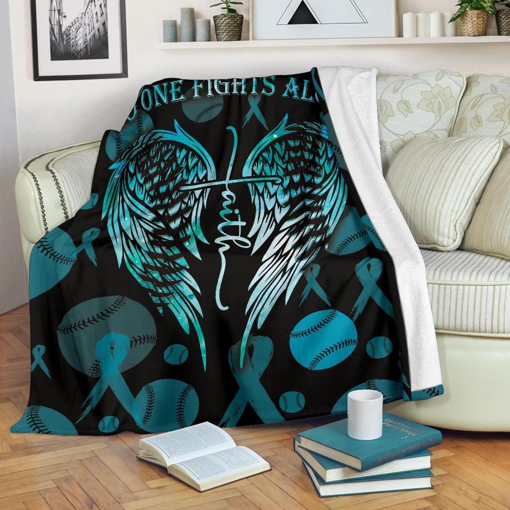 litzzy No One Fights Alone Ball Fleece Blanket - Lath3011203 Quilt Blanket   