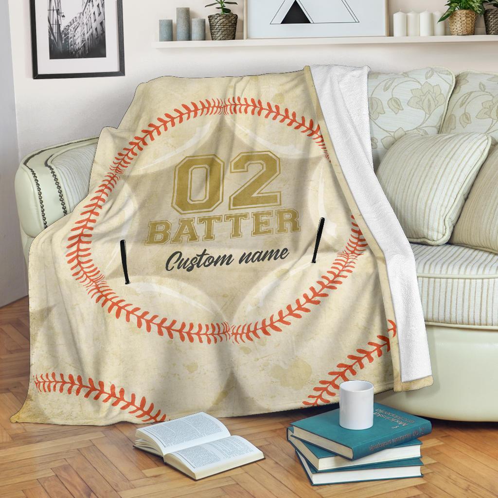litzzy Personalized Position Baseball Fleece Blanket - Lath0712201 Quilt Blanket   