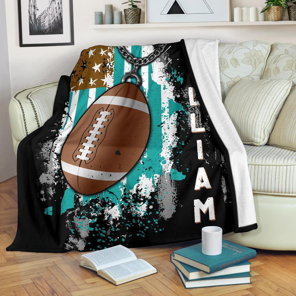litzzy Personalized Sport Us Flag Fleece Blanket - Lath1011201 Quilt Blanket   