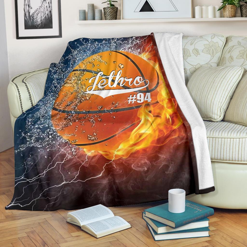 litzzy Personalized Sport Water Fire Fleece Blanket - Lath1611204 Quilt Blanket   
