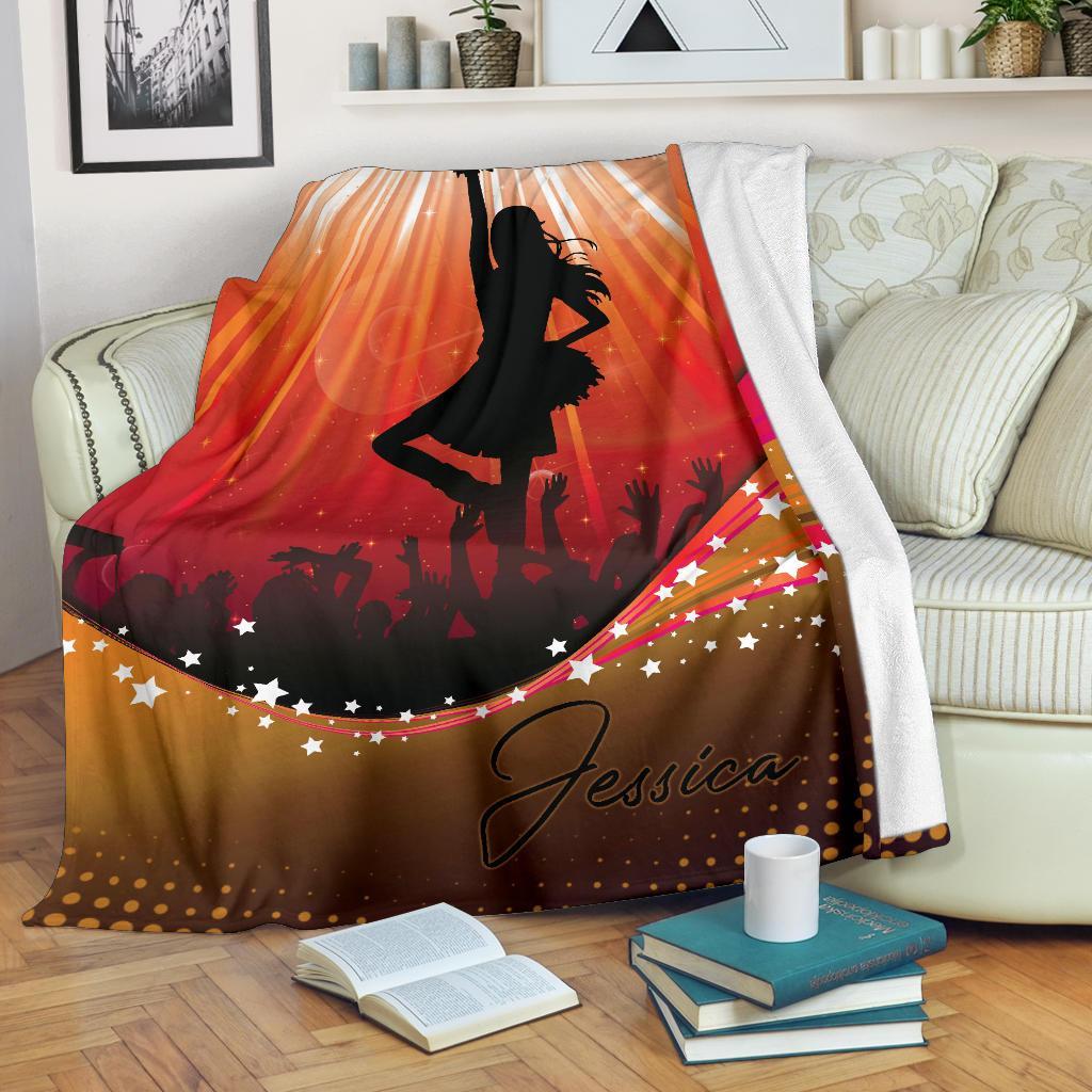 litzzy Personalized Cheerleader Fleece Blanket - Lath1911202Ki Quilt Blanket   