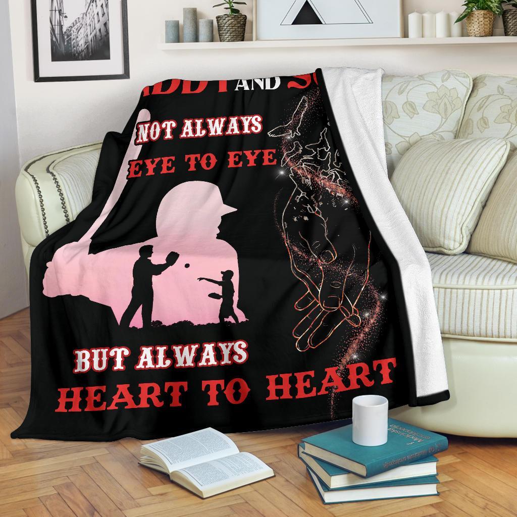 litzzy Baseball Daddy And Son Fleece Blanket - Laci071220 Quilt Blanket   