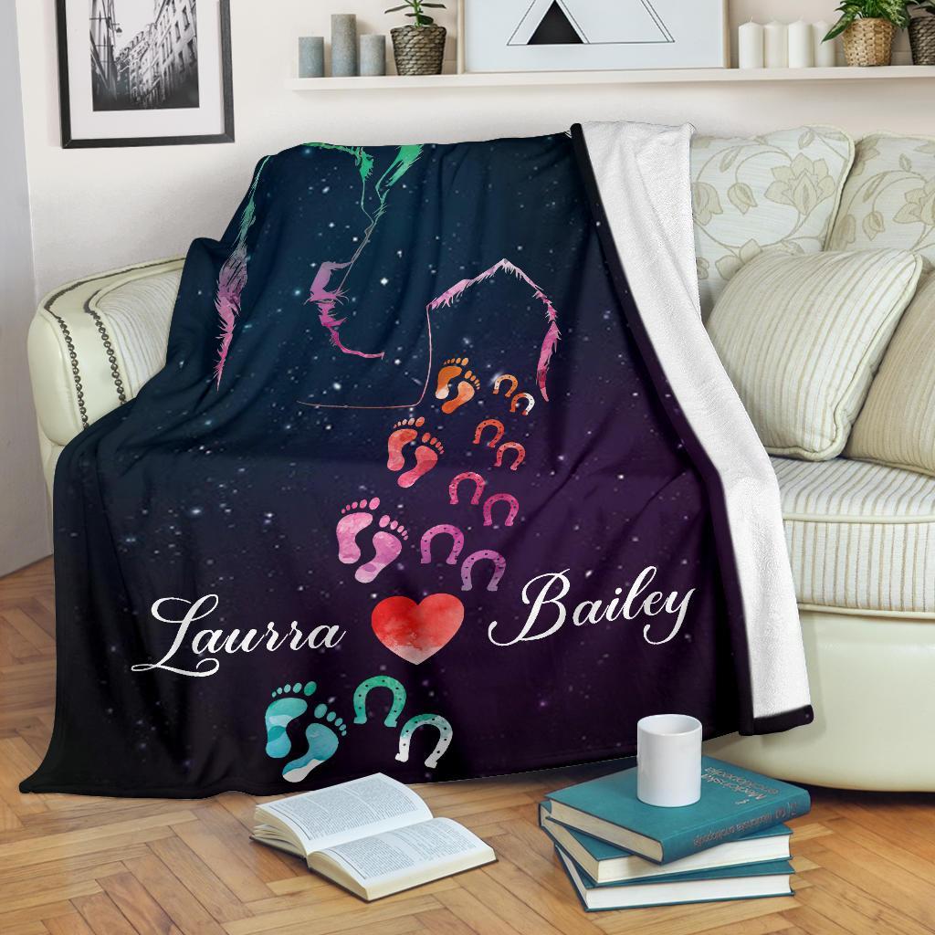 litzzy Personalized Horse Fleece Blanket - Tlnb1611201 Quilt Blanket   