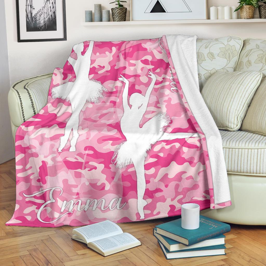 litzzy Personalized Ballet Fleece Blanket - Latg2311201 Quilt Blanket   