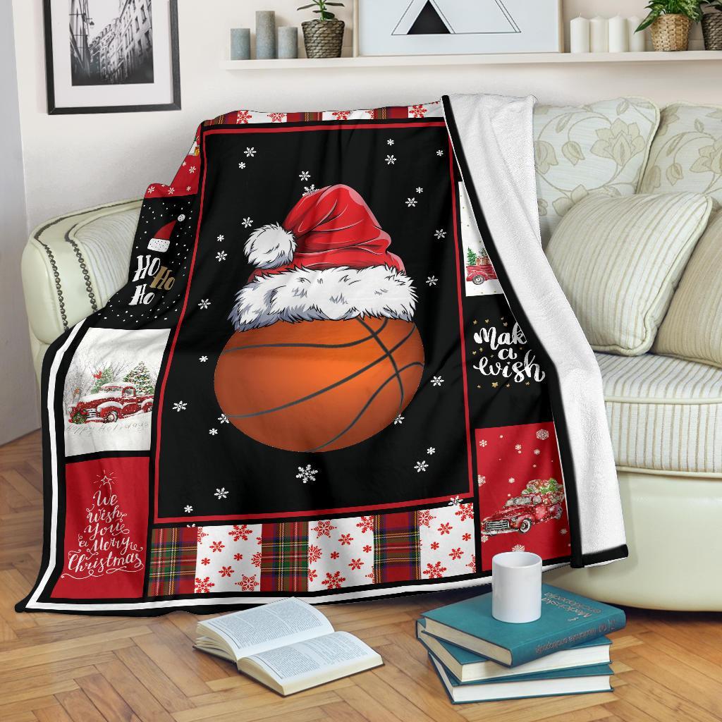 litzzy Sport Santa Xmas Fleece Blanket - Lath2011201 Quilt Blanket BASKETBALL 50 x 60 