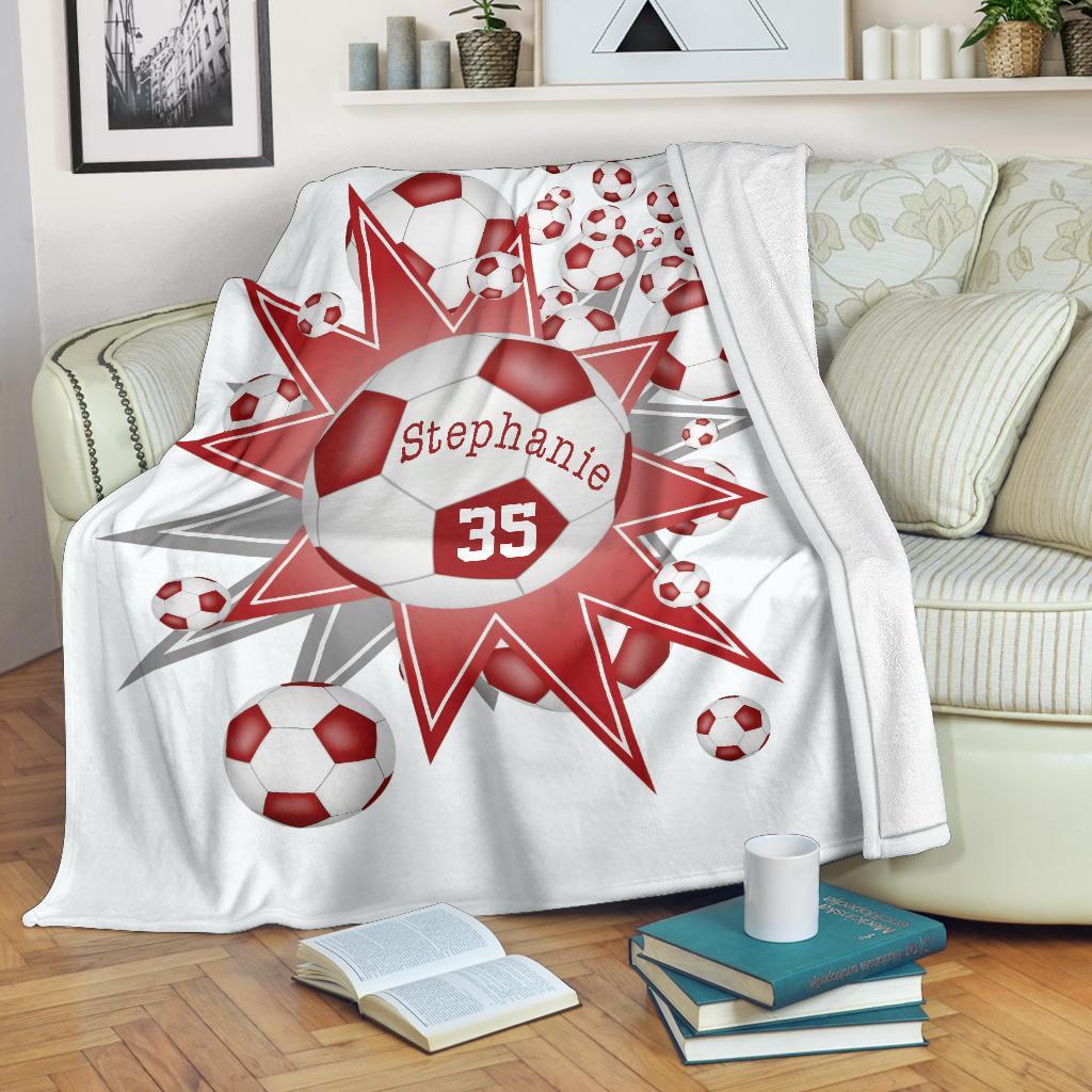 litzzy Personalized Soccer Blowout Fleece Blanket - Tltm2411202 Quilt Blanket   
