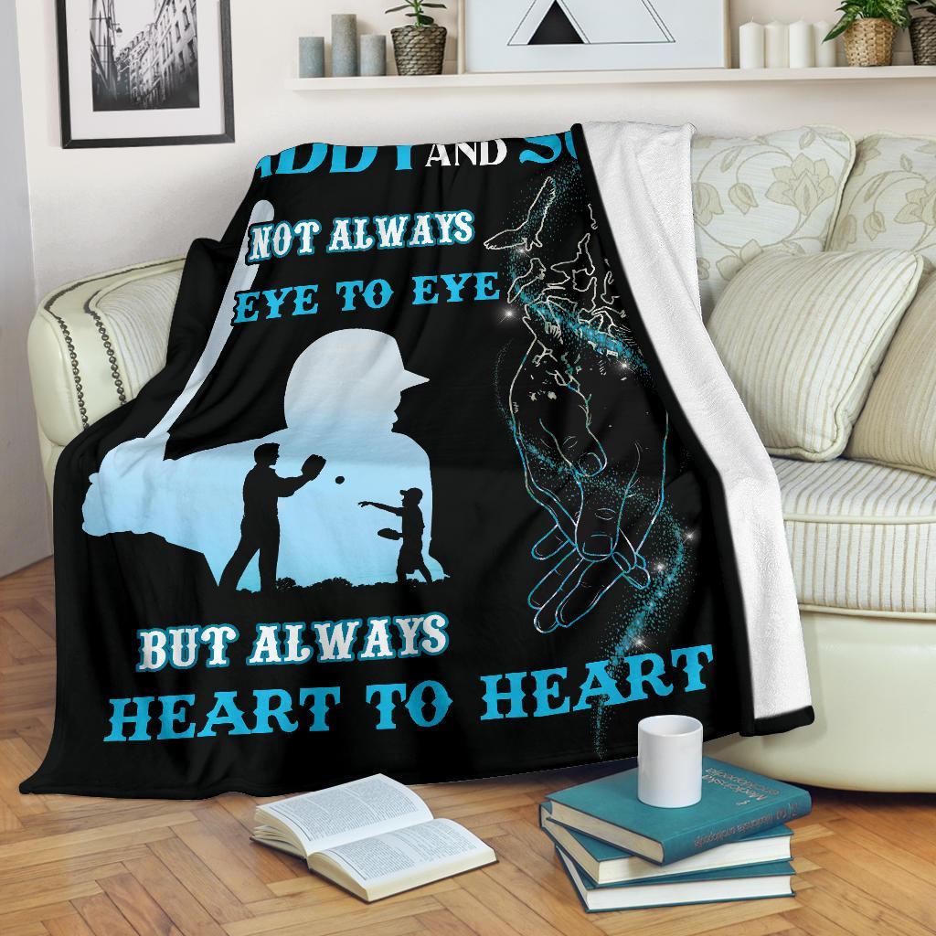 litzzy Baseball Daddy And Son Fleece Blanket - Laci071220 Quilt Blanket   