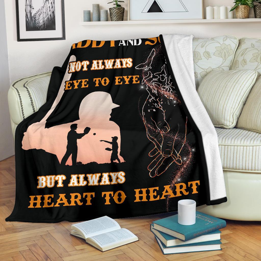 litzzy Baseball Daddy And Son Fleece Blanket - Laci071220 Quilt Blanket   