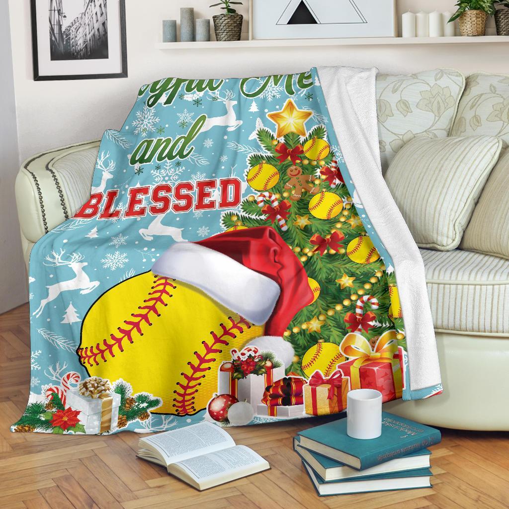 litzzy Joyful Merry Fleece Blanket - Latg2411202 Quilt Blanket   