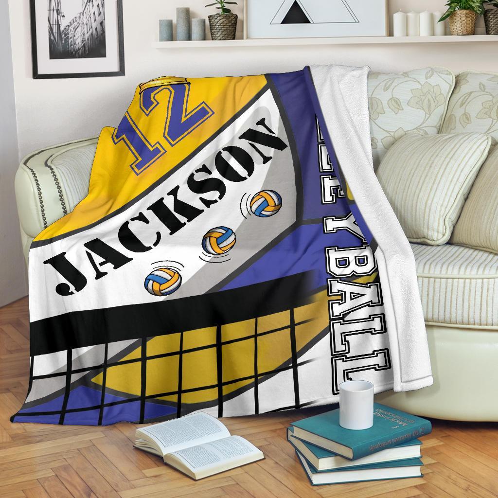 litzzy Personalized Volleyball Fleece Blanket - Laci0112201 Quilt Blanket   
