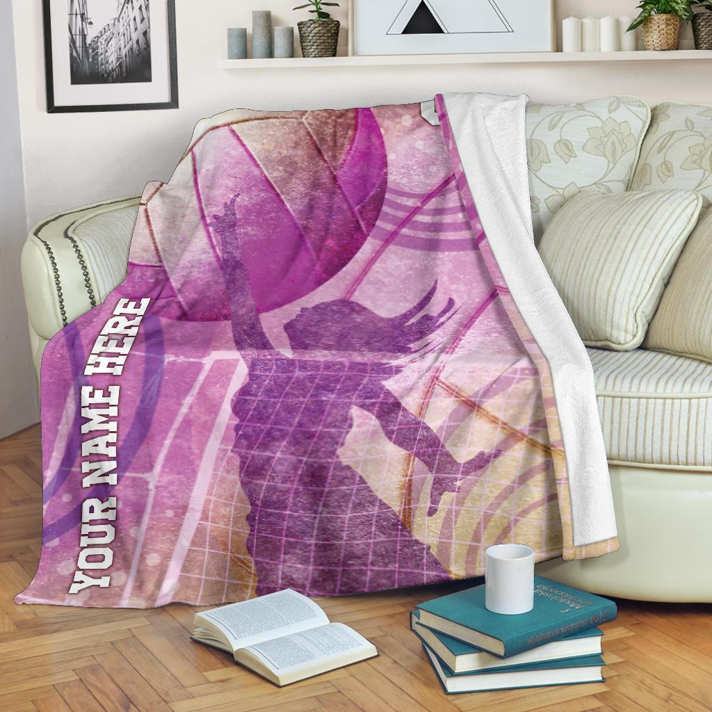litzzy Personalized Collection Volleyball Girl Fleece Blanket - Tlty0212202 Quilt Blanket   