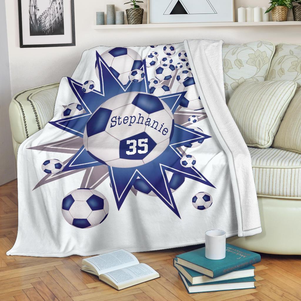 litzzy Personalized Soccer Blowout Fleece Blanket - Tltm2411202 Quilt Blanket   