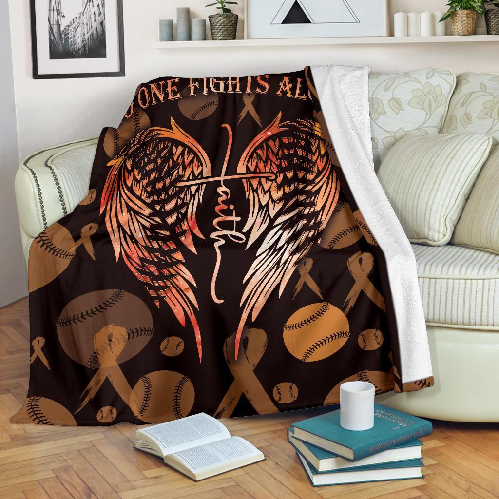 litzzy No One Fights Alone Ball Fleece Blanket - Lath3011203 Quilt Blanket   