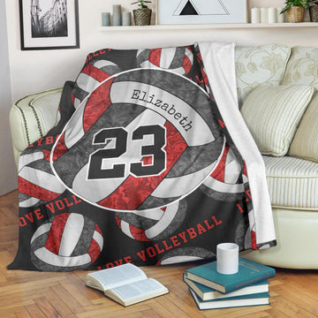 litzzy Black Red White - I Love Vlb Collection Fleece Blanket - Ty0611202 Quilt Blanket   