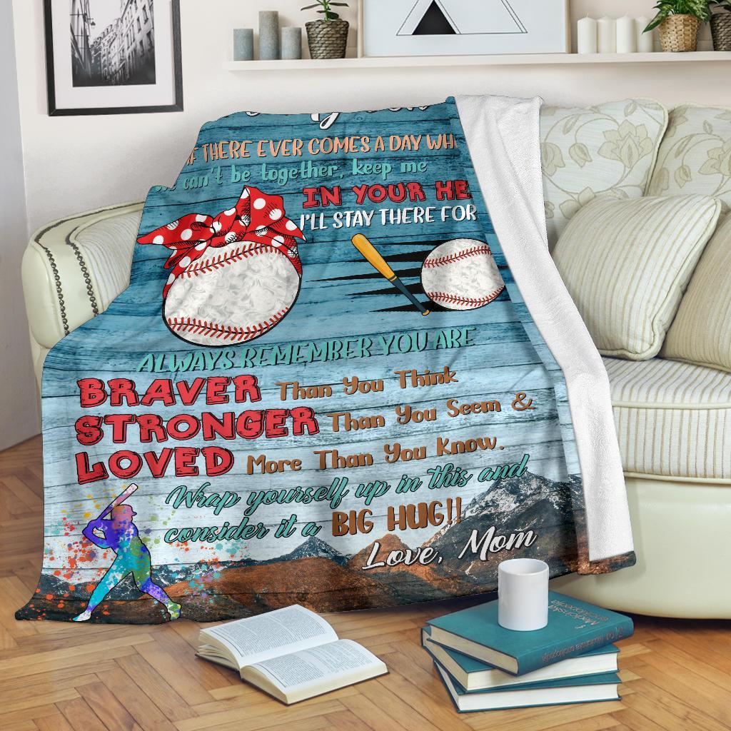 litzzy Personalied Baseball Consider It A Big Hug Fleece Blanket - Nh070820Oh Quilt Blanket   