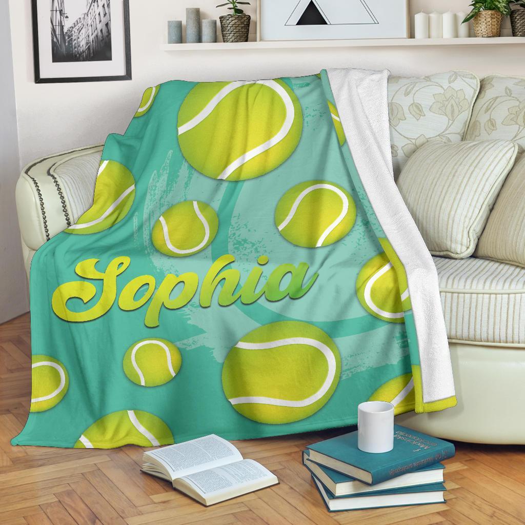 litzzy Personalized Tennis Fleece Blanket - Latg2311202 Quilt Blanket TEAL 60 X 80 