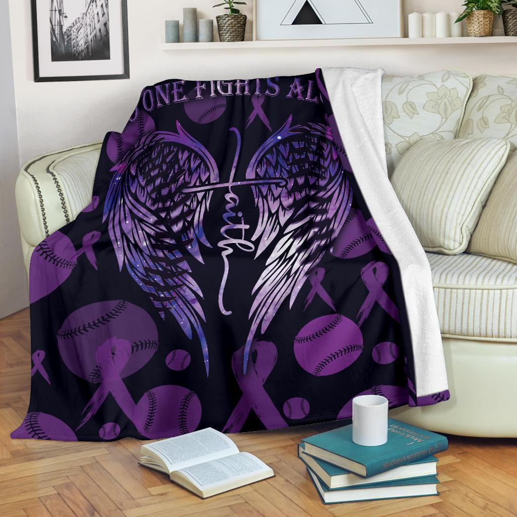 litzzy No One Fights Alone Ball Fleece Blanket - Lath3011203 Quilt Blanket   