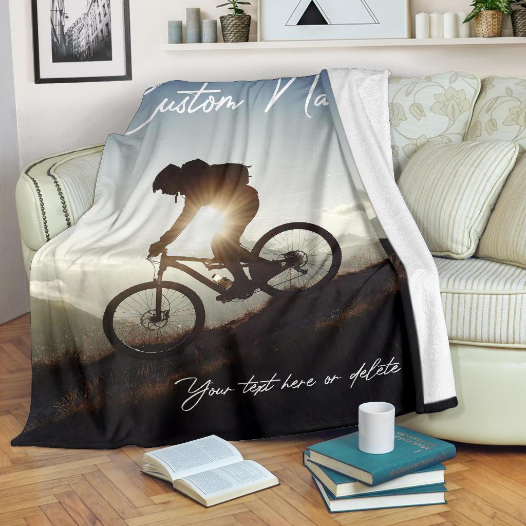 litzzy Personalized Cycling Fleece Blanket - Lath0212203 Quilt Blanket   