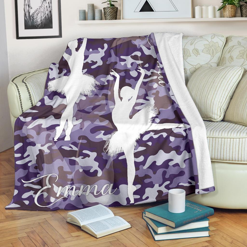 litzzy Personalized Ballet Fleece Blanket - Latg2311201 Quilt Blanket   
