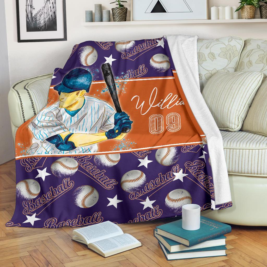 litzzy Personalized Baseball Balls Fleece Blanket - Lath2611202 Quilt Blanket   