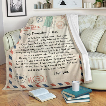litzzy To My Daughter - In - Law Fleece Blanket - Lath040802 Quilt Blanket   