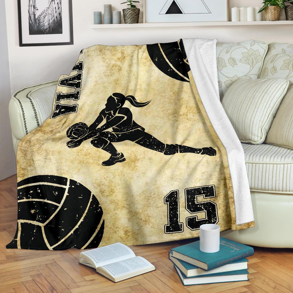 litzzy Personalized Volleyball Player Collection Fleece Blanket - Tlnb0911204Ki Quilt Blanket   