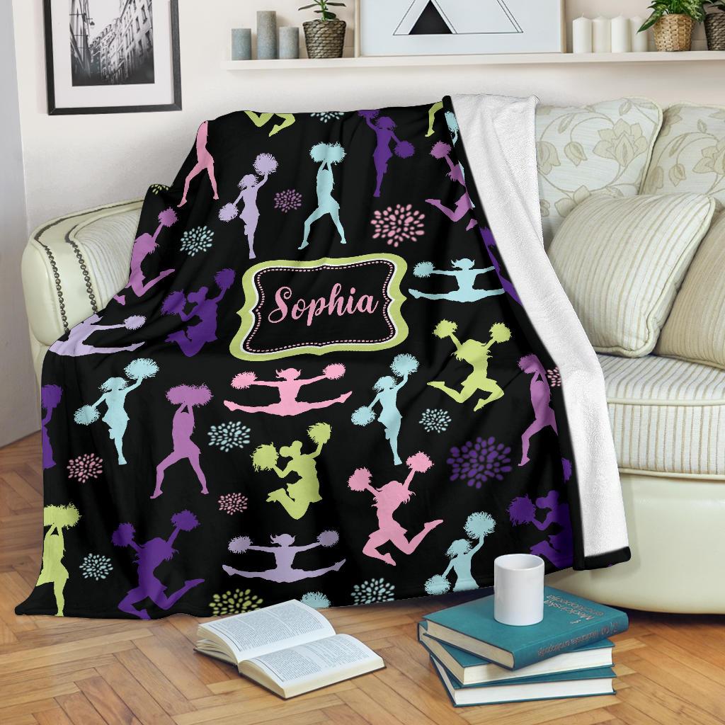 litzzy Personalized Cheerleader Collection Fleece Blanket - Tlnb1711201 Quilt Blanket COLORFUL 50 X 60 