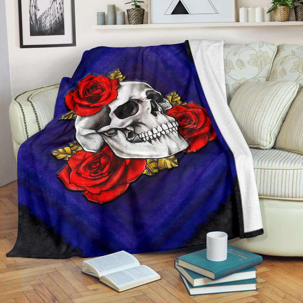 litzzy Winter's Child Skull Fleece Blanket Fleece Blanket   