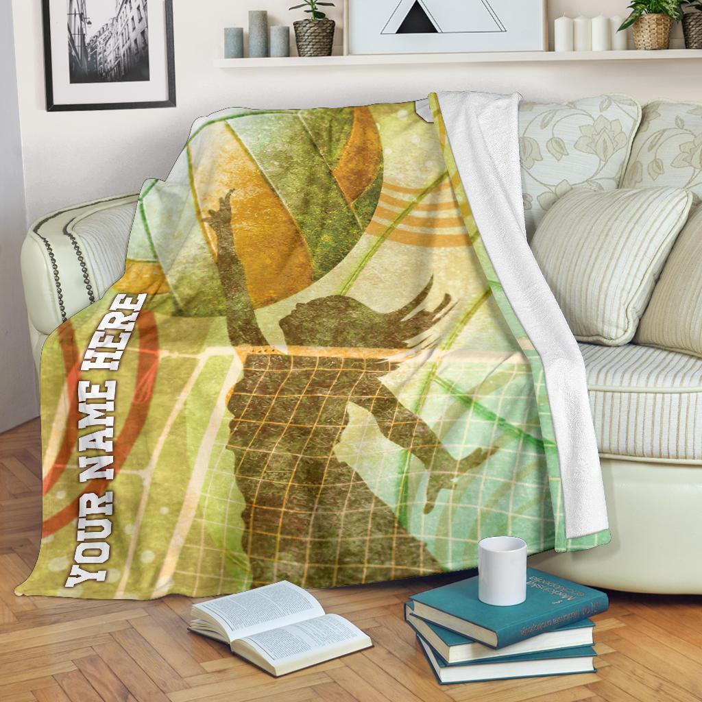 litzzy Personalized Collection Volleyball Girl Fleece Blanket - Tlty0212202 Quilt Blanket   