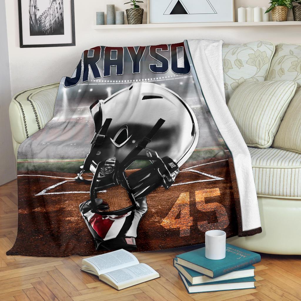 litzzy Personalized Football Fleece Blanket - Latg1611201 Quilt Blanket   