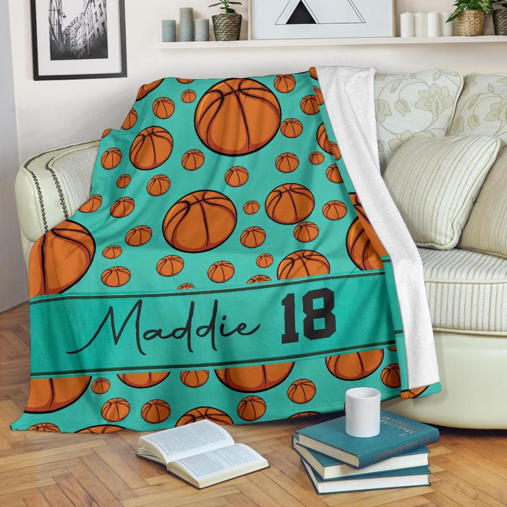 litzzy Personalized Basketball Collection Fleece Blanket - Tltm1211203 Quilt Blanket   
