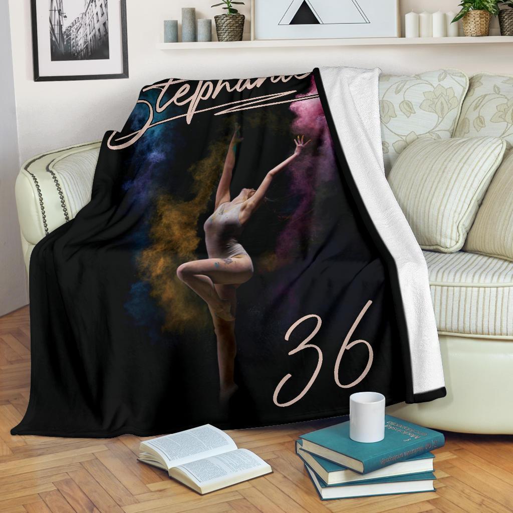 litzzy Personalized Gymnastic Colorful Fleece Blanket - Nh1311202Ki Quilt Blanket   