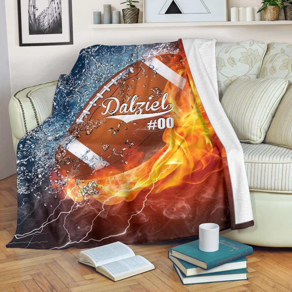 litzzy Personalized Sport Water Fire Fleece Blanket - Lath1611204 Quilt Blanket   