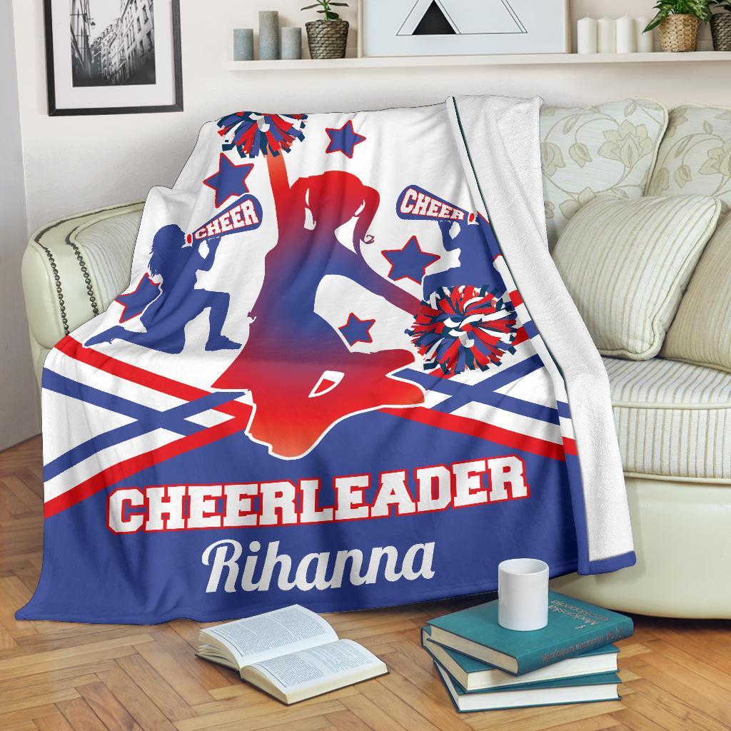 litzzy Personalized Cheerleader Colorful Fleece Blanket - Latg2011201 Quilt Blanket   